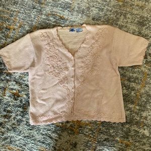 Baby Pink Cropped Sweater